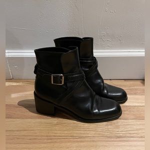 Vintage Black Leather Boots